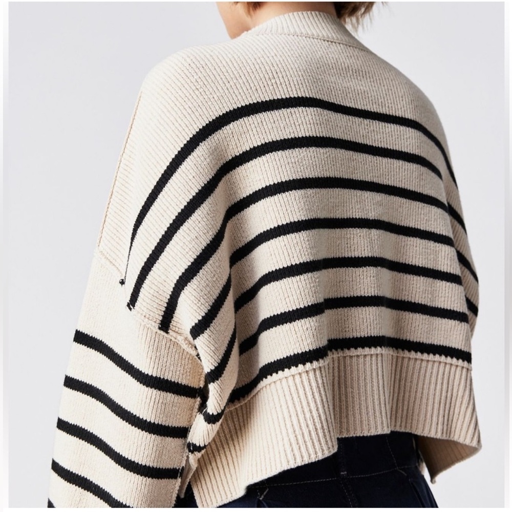 NWT Free People Easy Street Stripe Crop Pullover - Picture 3 of 8